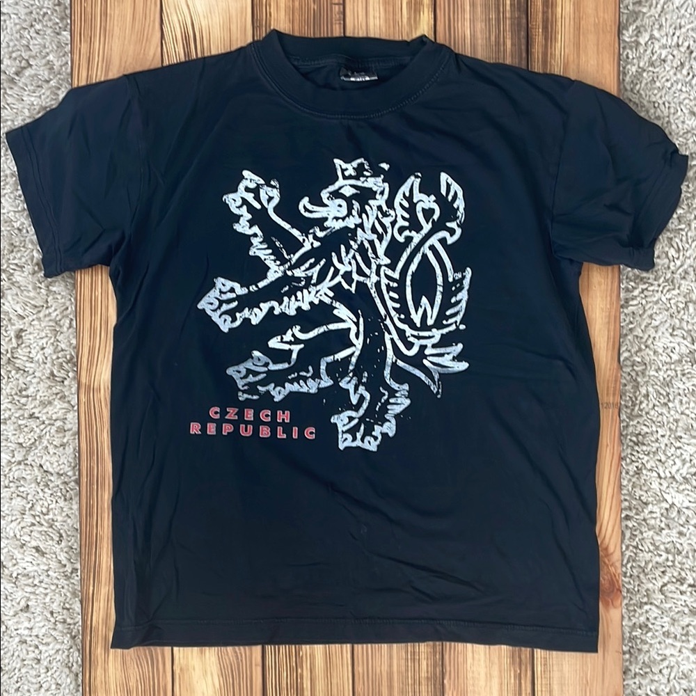 Black Czech Republic Graphic T-Shirt